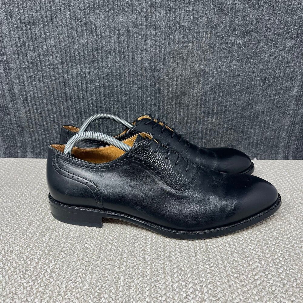 Beckett Simonon Durant Oxfords Black Leather Dress Shoes Mens 10